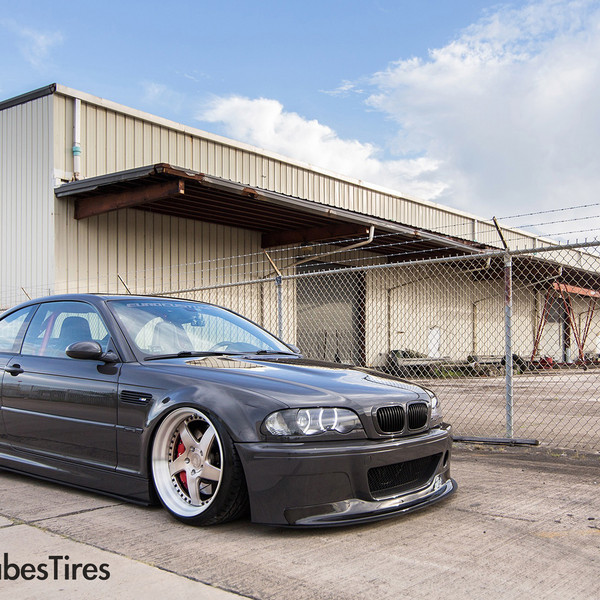 Custom Gray Stanced BMW 3-Series - Photo by Avant Garde Wheels