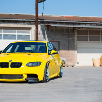 Yellow BMW M3 Sedan on Vossen X Work Limited Edition Wheels - Photo by Vossen