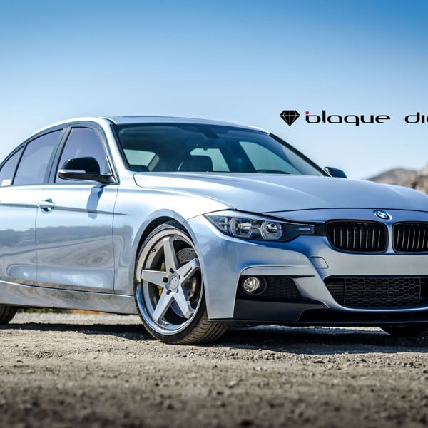 Front Bumper with Fog Lights on Silver BMW 3-Series - Photo by Blaque Diamond