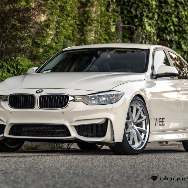 Custom White BMW 3-Series with Projector Headlights - Photo by Blaque Diamond