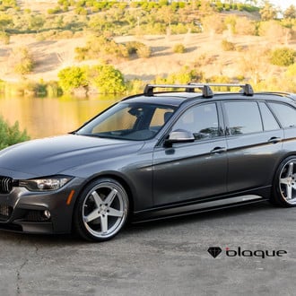Gray BMW 3-Series Wagon with Base Rack System - Photo by Blaque Diamond