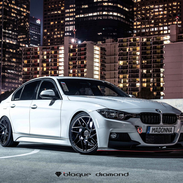 Custom Front Lip on White BMW 3-Series - Photo by Blaque Diamond