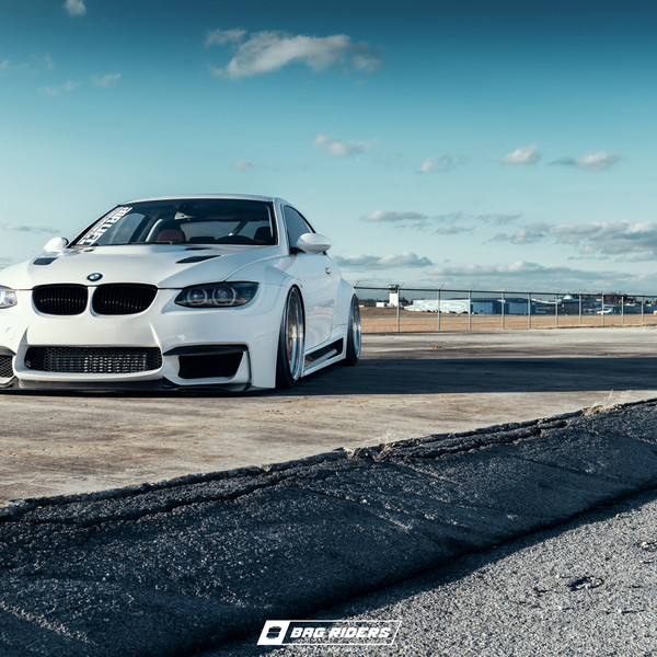 White BMW 3-Series with Custom Body Kit - Photo by Arlen Liverman