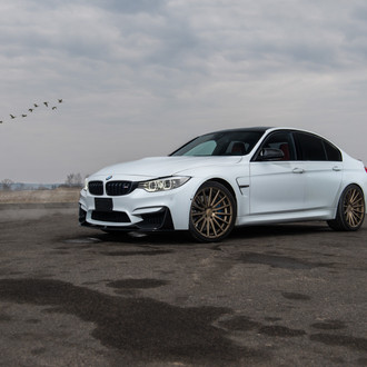 Dark Bronze VOSSEN VFS-2 Wheels on BMW M3 Sedan - Photo by Vossen