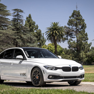 Front Bumper with Fog Lights on White BMW 3-Series - Photo by Vorstiner