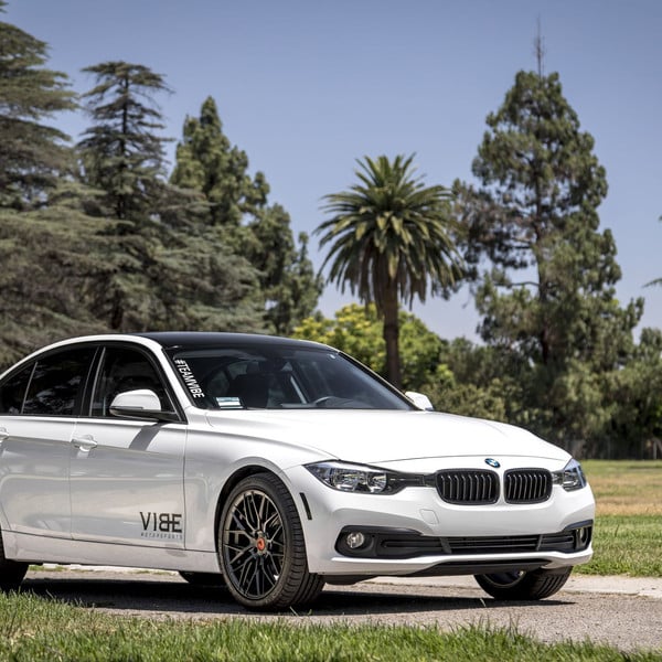 Front Bumper with Fog Lights on White BMW 3-Series - Photo by Vorstiner