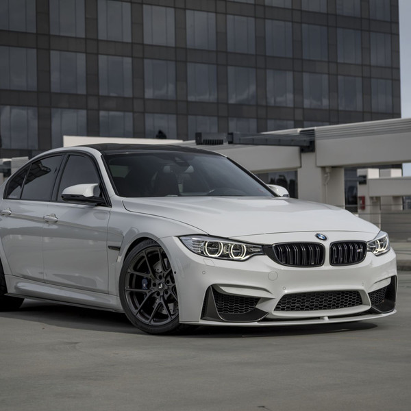 White BMW 3-Series with Carbon Fiber Canards - Photo by Vorstiner