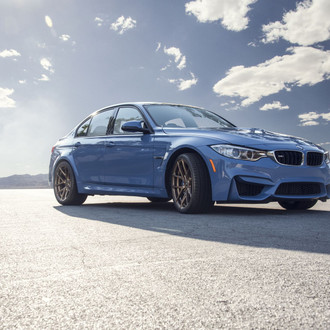 Custom Blue BMW 3-Series Side Scoops - Photo by Vorstiner