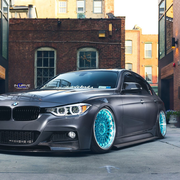 Custom Gray Lowered BMW 3-Series - Photo by Incurve Wheels