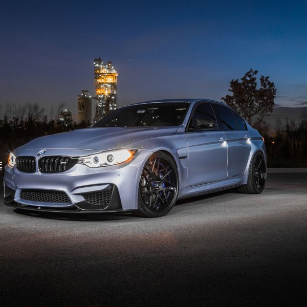 Gray BMW 3-Series with Carbon Fiber Canards - Photo by Incurve Wheels