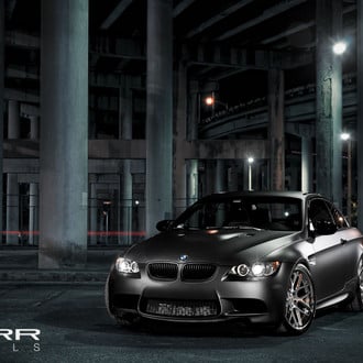 Gray BMW 3-Series with Custom Vented Hood - Photo by MORR Wheels