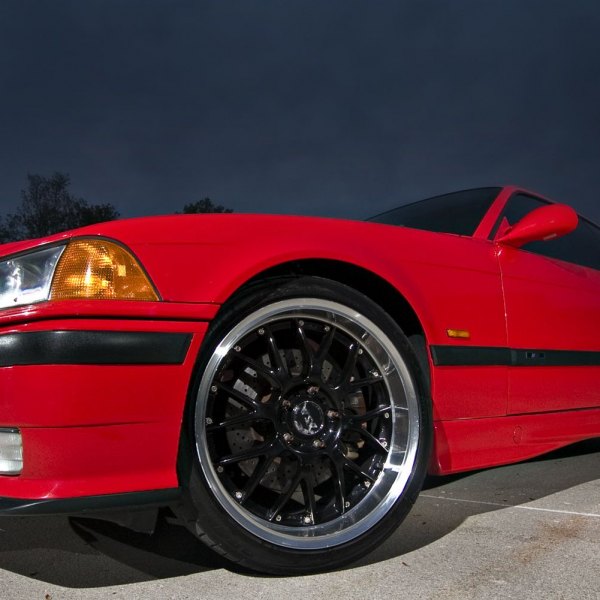 Red BMW 3-Series with Custom Front Lip - Photo by dan kinzie