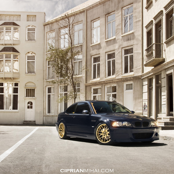 Aftermarket LED Headlights on Blue BMW 3-Series - Photo by Ciprian Mihai