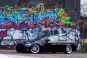 Superb Black BMW 3-Series Rocking Full Silver JR Wheels