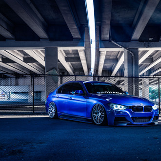 Blue Heaven: BMW 3 Series on Color Matched Wheels