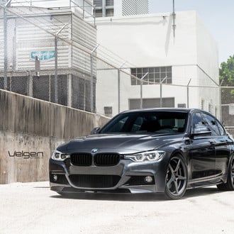 Crystal Clear Halo Headlights on Gray BMW 3-Series - Photo by Velgen
