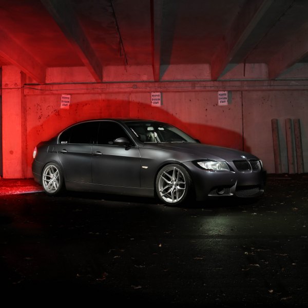 Gray BMW 3-Series with Aftermarket Front Bumper - Photo by VIBE Motorsports