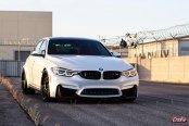 White BMW 3-Series Gets Even More Aggressive with Black Grille and Contrasting Accents