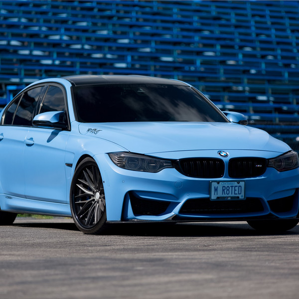 Custom Marina Blue BMW 3-Series on Vossen Wheels - Photo by Vossen