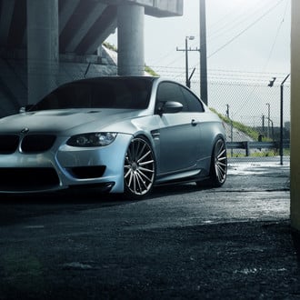 Custom Hood with Air Vents on BMW 3-Series - Photo by Vossen