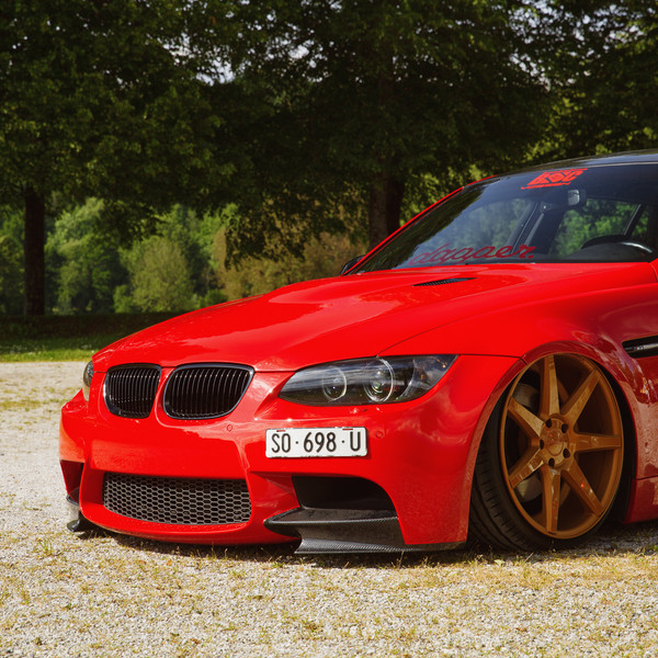 Custom Red Lowered BMW 3-Series - Photo by Vossen