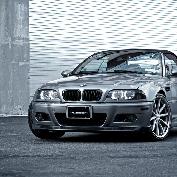 Gray Metallic BMW 3-Series with Custom Front Bumper - Photo by Vossen