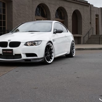 Customized White BMW 3-Series Got a Racing Soul on Vossen Wheels