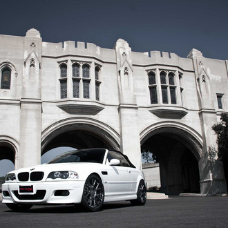 Custom White Convertible BMW 3-Series on Vossen Rims - Photo by Vossen