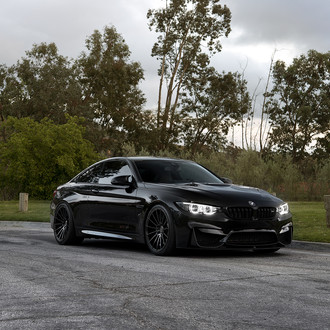 Black on Black BMW 4-Series Boasts Crystal Clear Halo Headlights