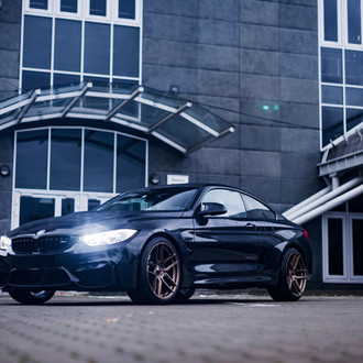 Crystal Clear Headlights on Black BMW 4-Series - Photo by JR Wheels