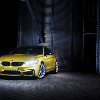 Beast Mode on: Yellow BMW 4-Series Featuring Cusom Halo Headlights