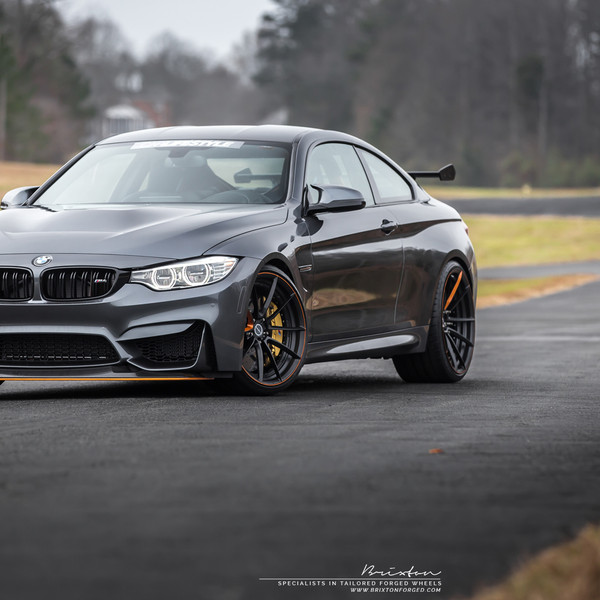 Custom Gray BMW 4-Series with Orange Accents - Photo by Brixton Forged Wheels