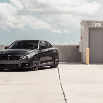 Crystal Clear Halo Headlights on Black BMW 4-Series - Photo by Vossen