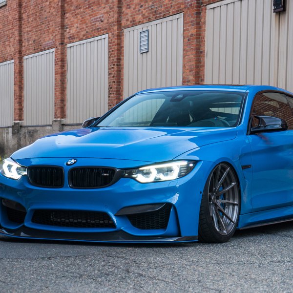 Carbon Fiber Canards on Blue BMW 4-Series - Photo by ADV.1