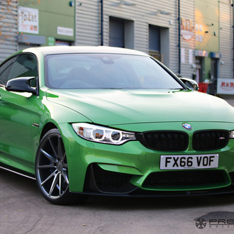 Custom Green BMW 4-Series with Halo Headlights - Photo by Vossen