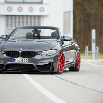 Gray Metallic Lowered Convertible BMW 4-Series - Photo by Vossen