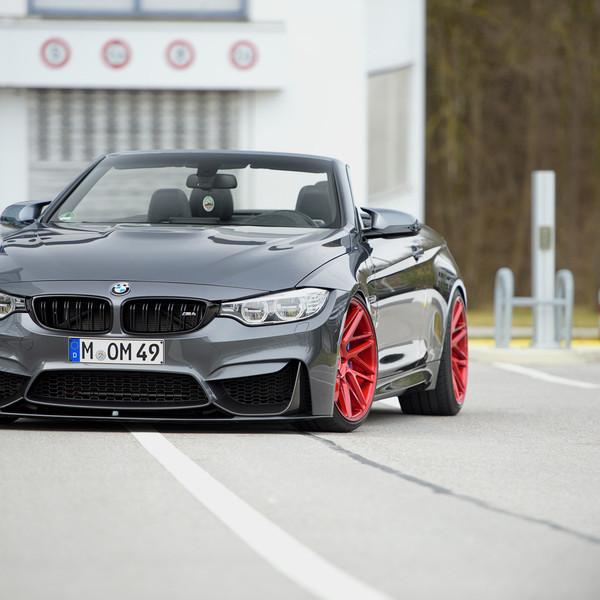 Gray Metallic Lowered Convertible BMW 4-Series - Photo by Vossen