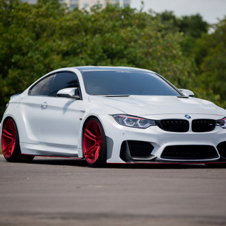 White BMW 4-Series with Custom Body Kit - Photo by Vossen