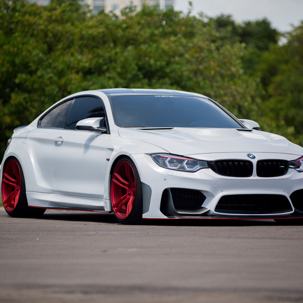White BMW 4-Series with Custom Body Kit - Photo by Vossen