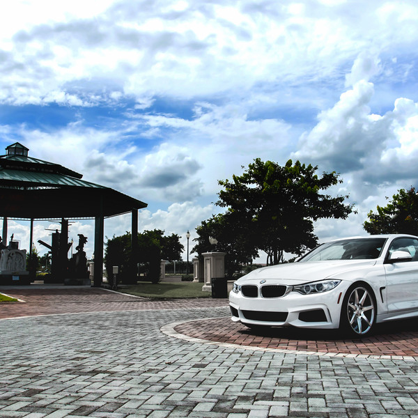 White BMW 4-Series on 20 Inch Vossen CV7 Wheels - Photo by Vossen