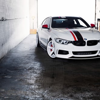 White BMW 4-Series with Custom Body Kit - Photo by Vossen