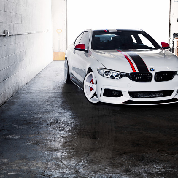 White BMW 4-Series with Custom Body Kit - Photo by Vossen