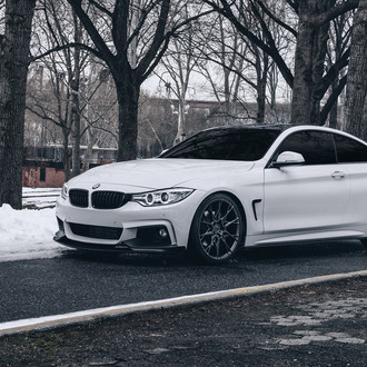 White BMW 4-Series Custom Front Lip - Photo by Niche