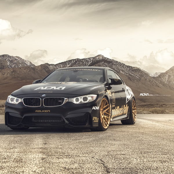 Black Debadged BMW M4 with Halo Headlights - Photo by ADV.1