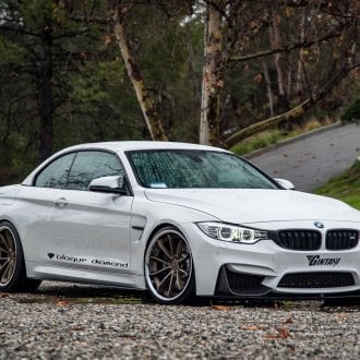 White BMW 4-Series Lowered and Put on Custom Wheels — CARiD.com Gallery