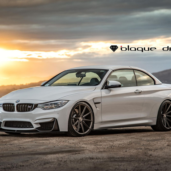 White Lowered BMW 4-Series with Custom Wheels - Photo by Blaque Diamond