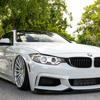Slammed BMW M4 Coupe on Silver VFS2 Rims by VOSSEN - Photo by Vossen
