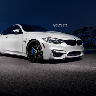 White BMW 4-Series with Blacked Out Grille - Photo by Strasse Forged