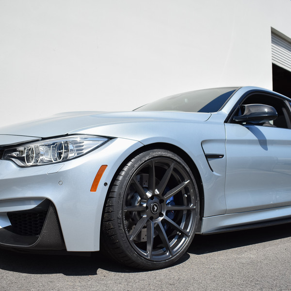 Carbon Fiber Canards on Blue BMW 4-Series - Photo by Vorstiner