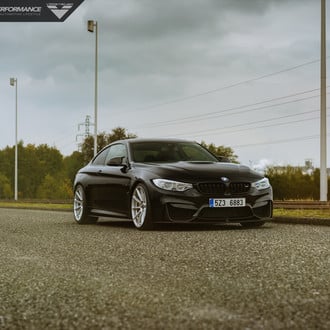Aftermarket Front Bumper on Black BMW 4-Series - Photo by Vorstiner